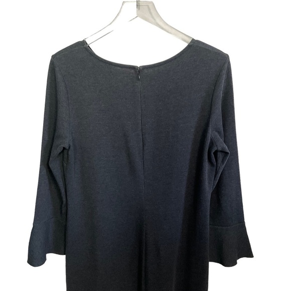 Madewell Charcoal Heather Gray Long bell sleeve Knit Tunic Dress Size M - Picture 5 of 14